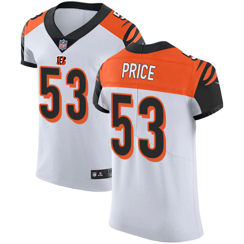 Nike Bengals #53 Billy Price White Men's Stitched NFL Vapor Untouchable Elite Jersey - Click Image to Close